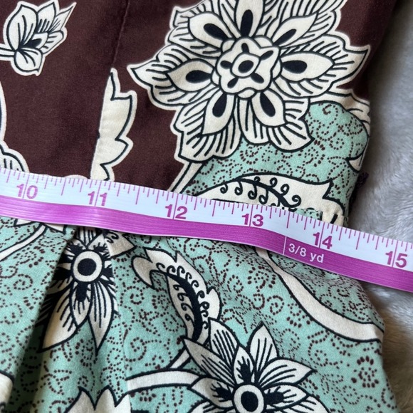 Madison Leigh Sundress Womens 8 Brown Paisley FLoral Midi Casual Boho Cottage - Picture 15 of 16